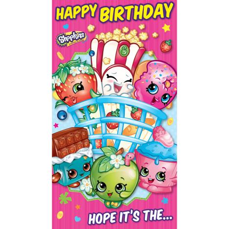Happy Birthday Shopkins Stickers Birthday Card £2.35